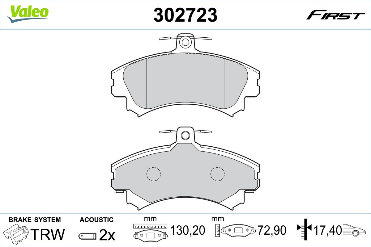 Set placute frana,frana disc 302723 VALEO